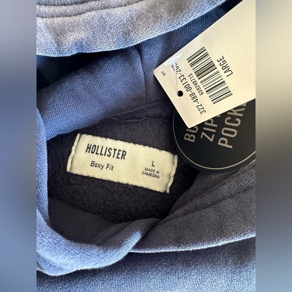NWTs Men’s Size Large Hollister Boxy Fit Hoodie - Picture 3 of 4
